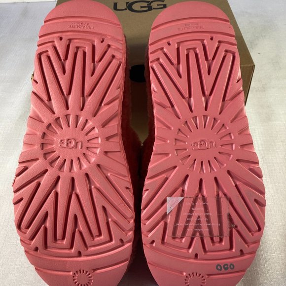NIB UGG Fluffita Flatform Sheepskin Slides, Pink Blossom, Sz. 8 and 10 - Picture 5 of 9